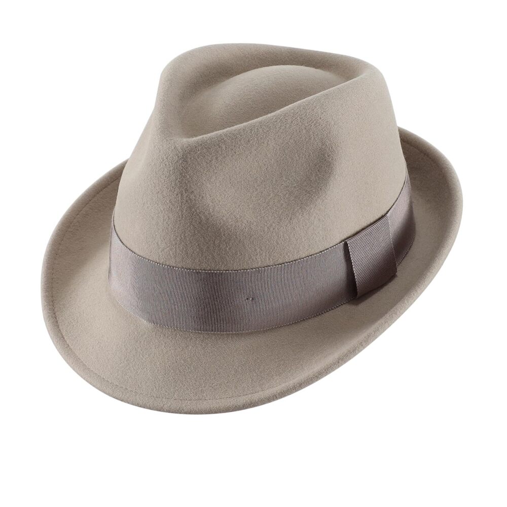 6140 Wool Felt Winter Hat Short Brim Fedora Hat US, Numeric, 7 3/8, Clay